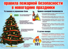 В преддверии Нового года МЧС напоминает о необходимости соблюдать правила пожарной безопасности.