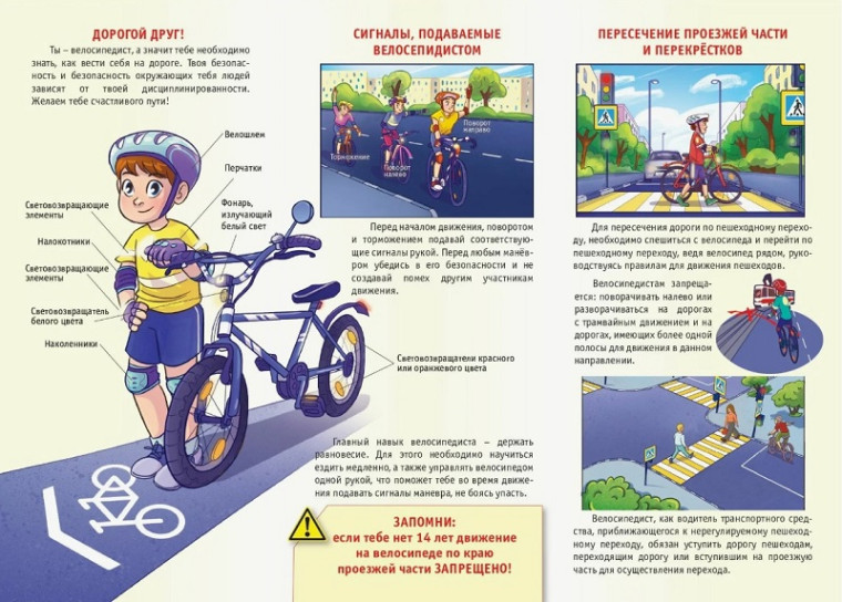 Памятка школьникам велосипедистам.